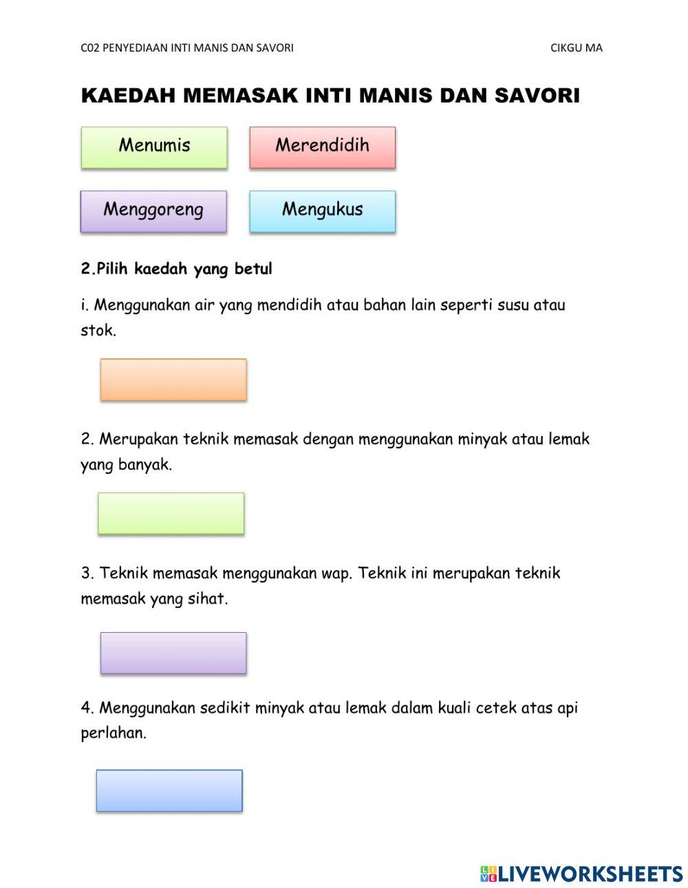 C02-PENYEDIAAN INTI MANIS DAN SAVORI Cikgu Ma