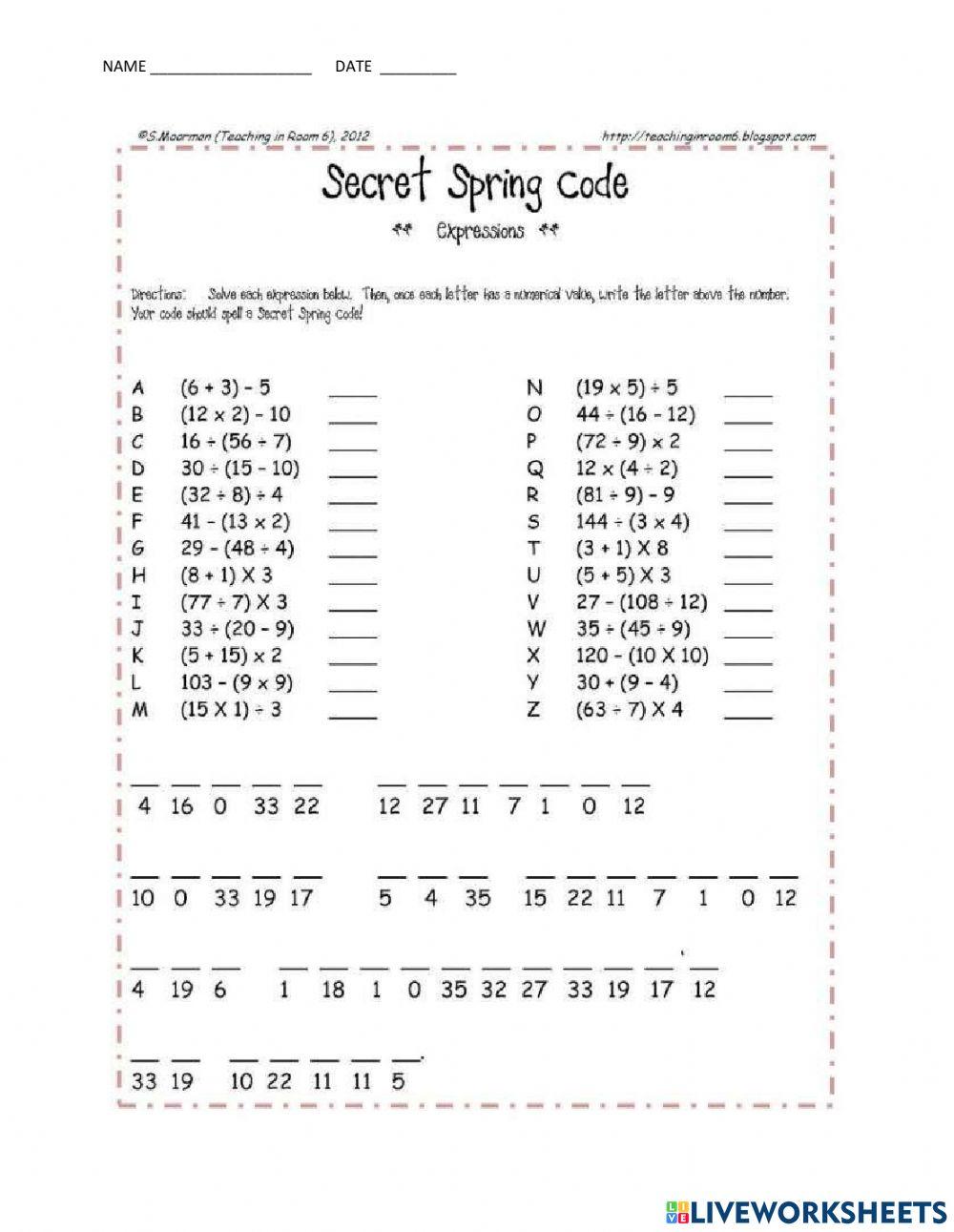 Secrect Spring  Code Expressions