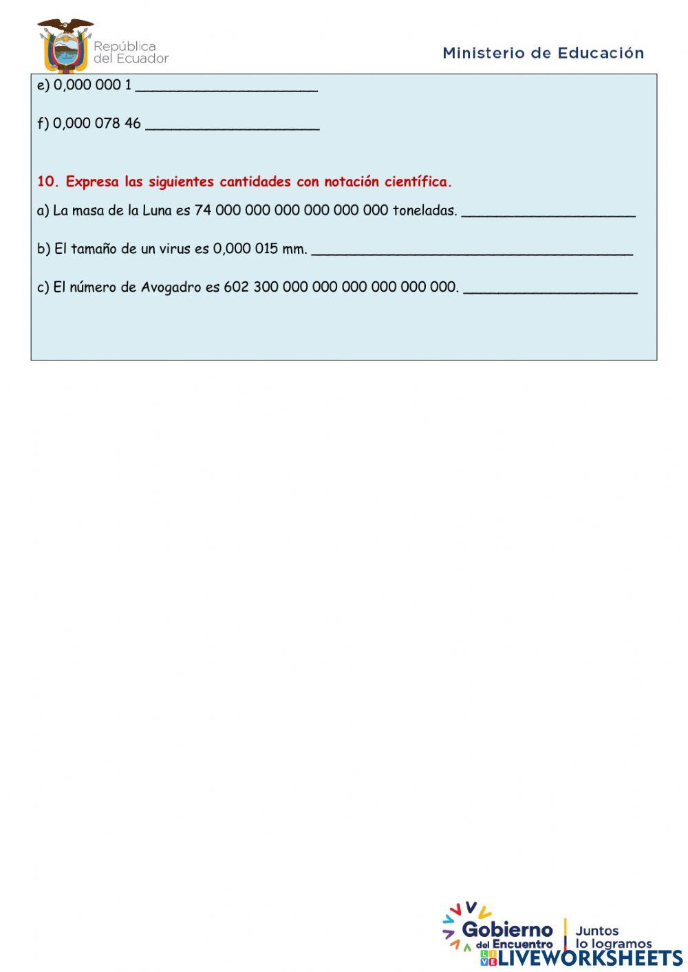 Notación Científica