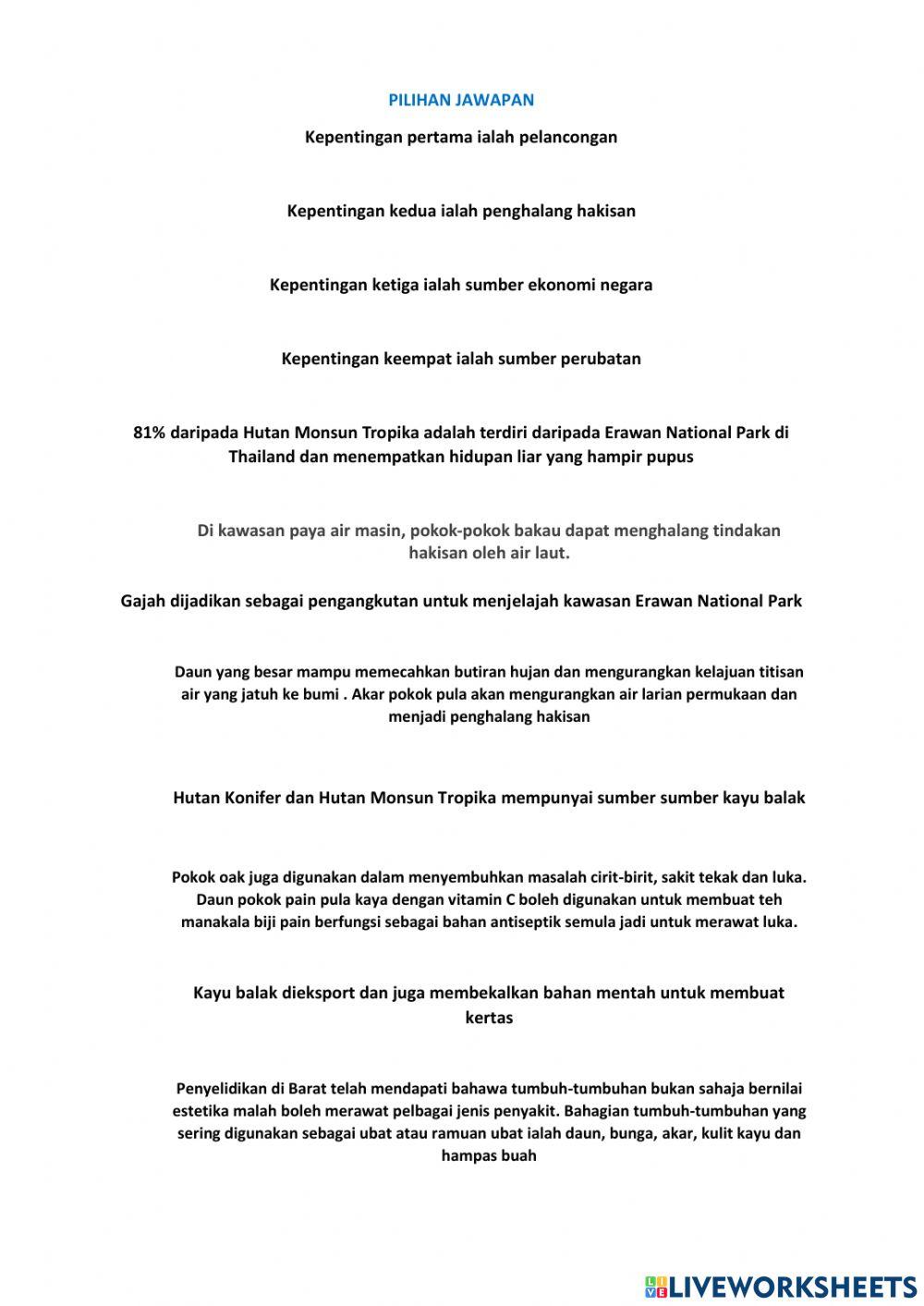 Tumbuh-tumbuhan semulajadi dan hidupan liar di dunia