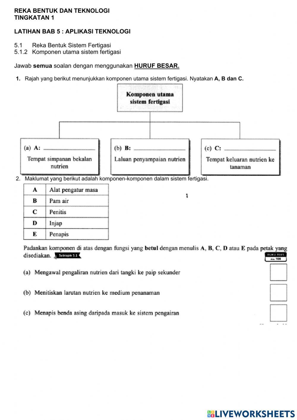 5.1.2 Komponen utama sistem Fertigasi