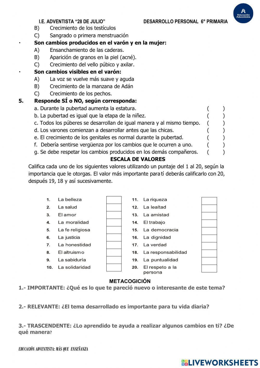 Pubertad y Adolescencia: cambios físicos y emocionales