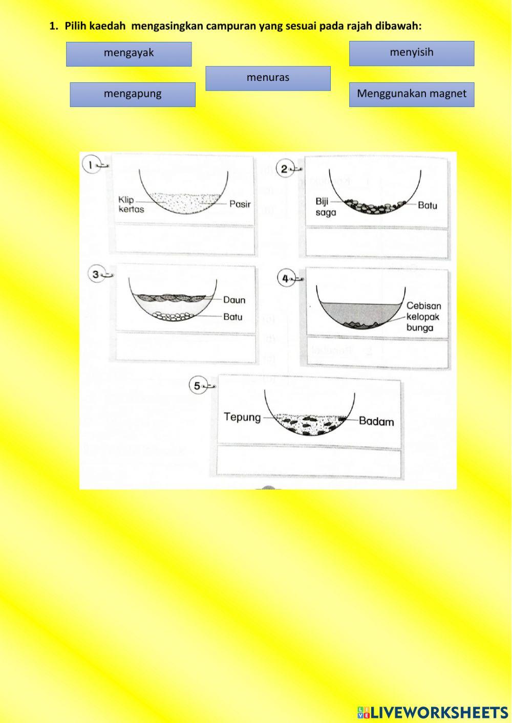 Sains tahun 2 - campuran