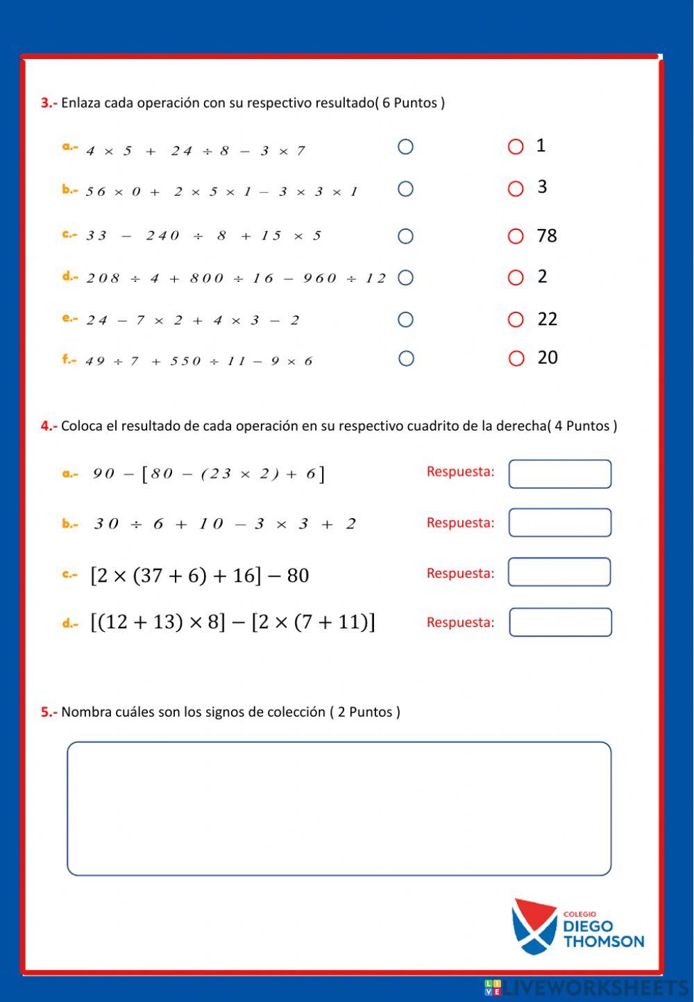 Examen junio 4to Aritmética