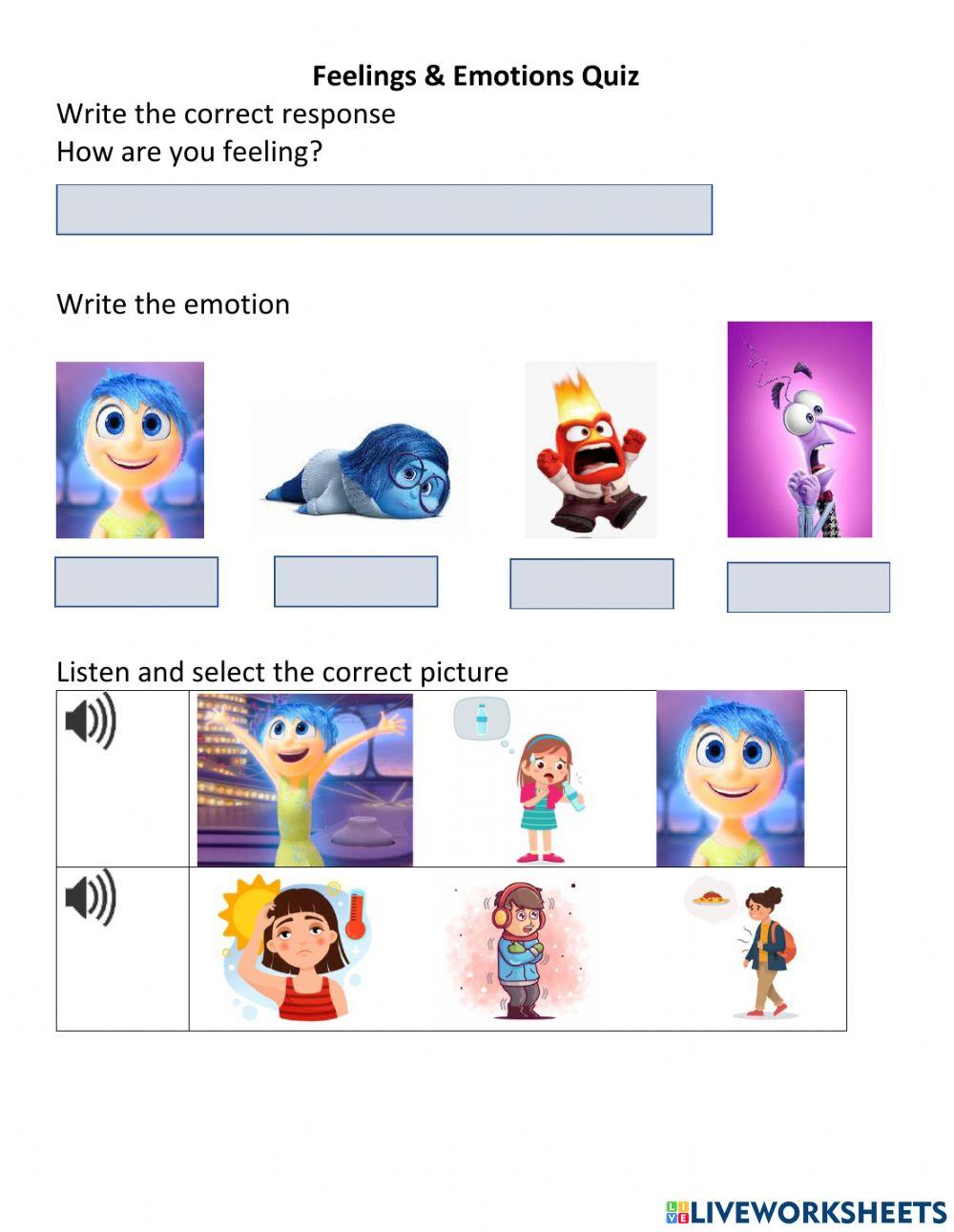 Feelings & Emotions Quiz
