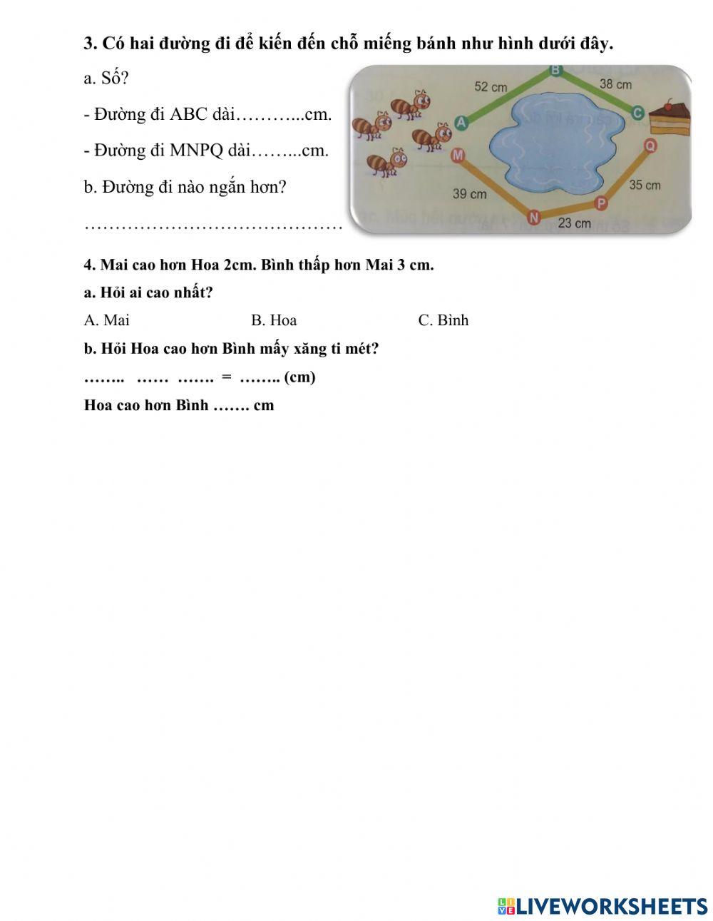 Toán lớp 2: Ôn tập chung (nâng cao)