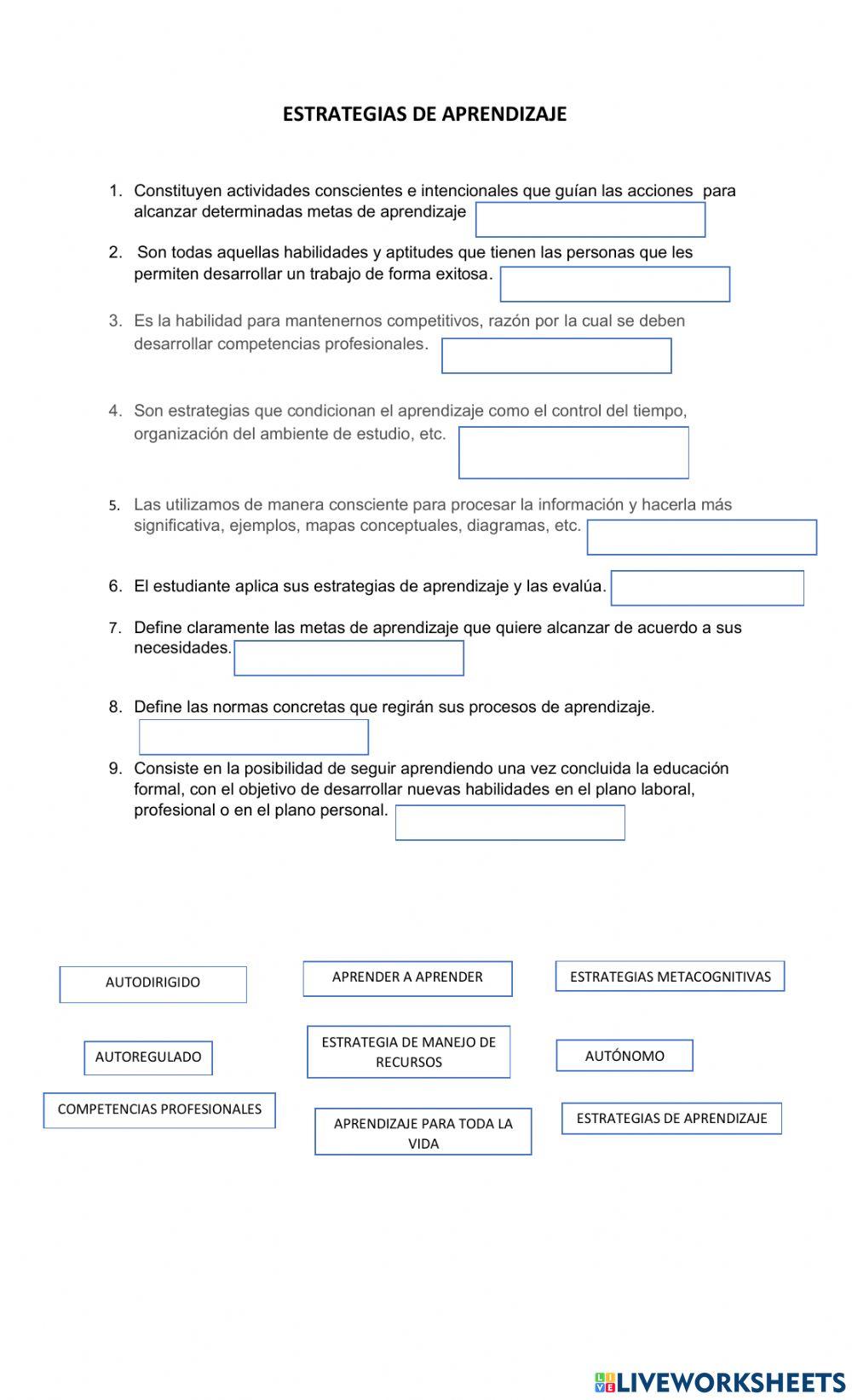 Estrategias de Aprendizaje
