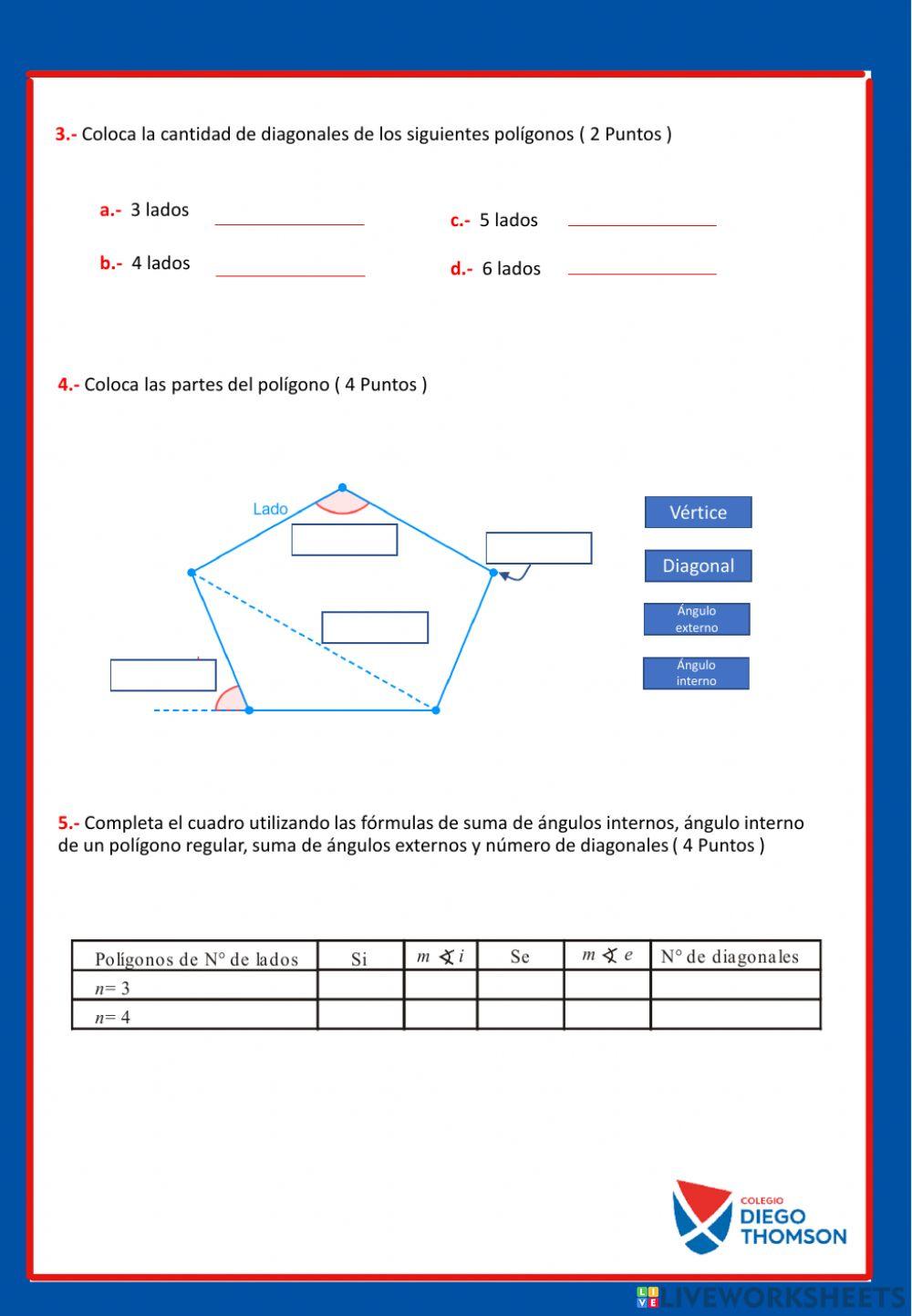 Examen junio 6to Geometría