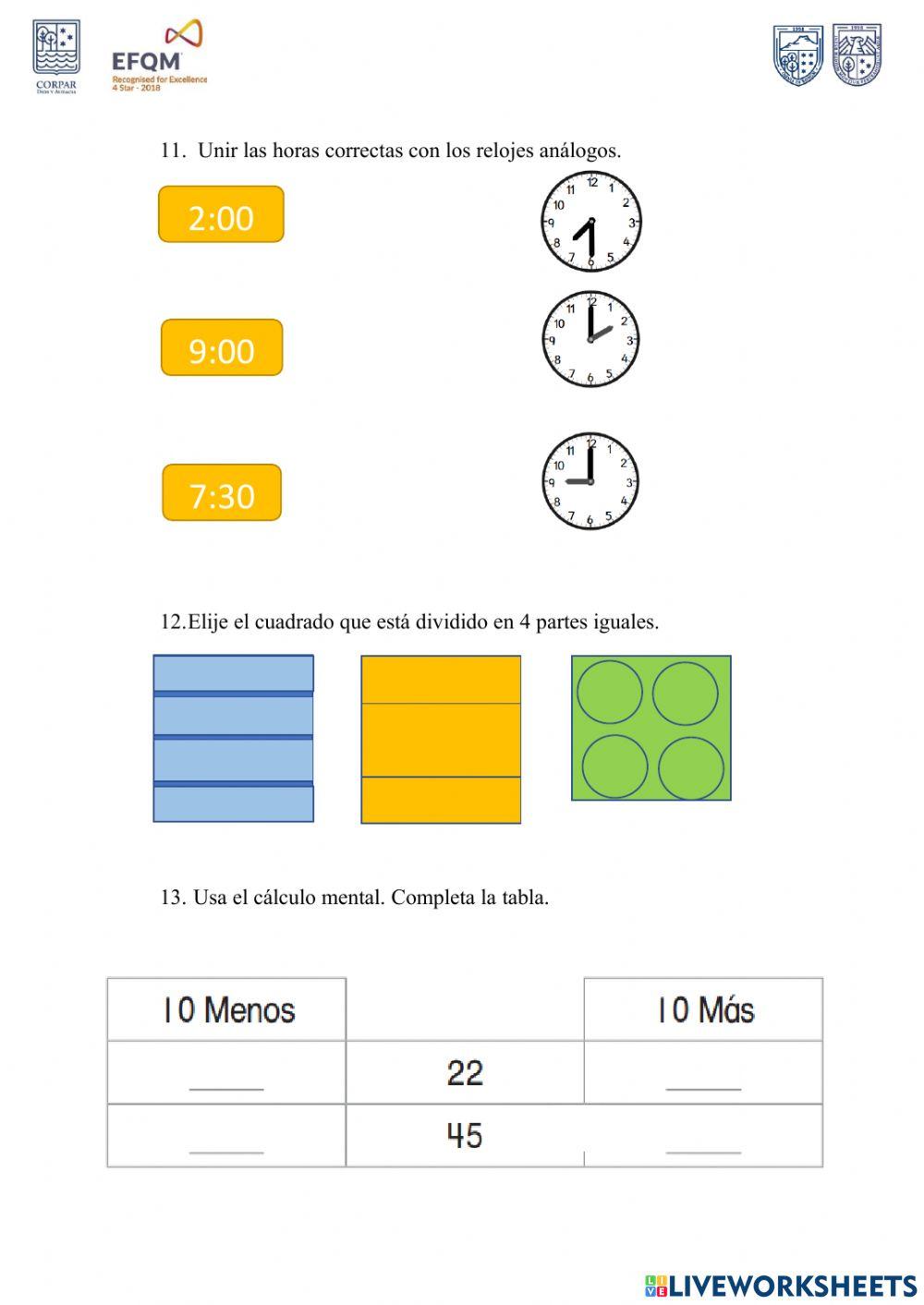 Exámen 2 Matemática Quimestre 2