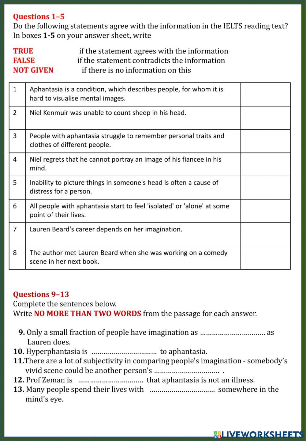 Academic Reading 1 - Section 1
