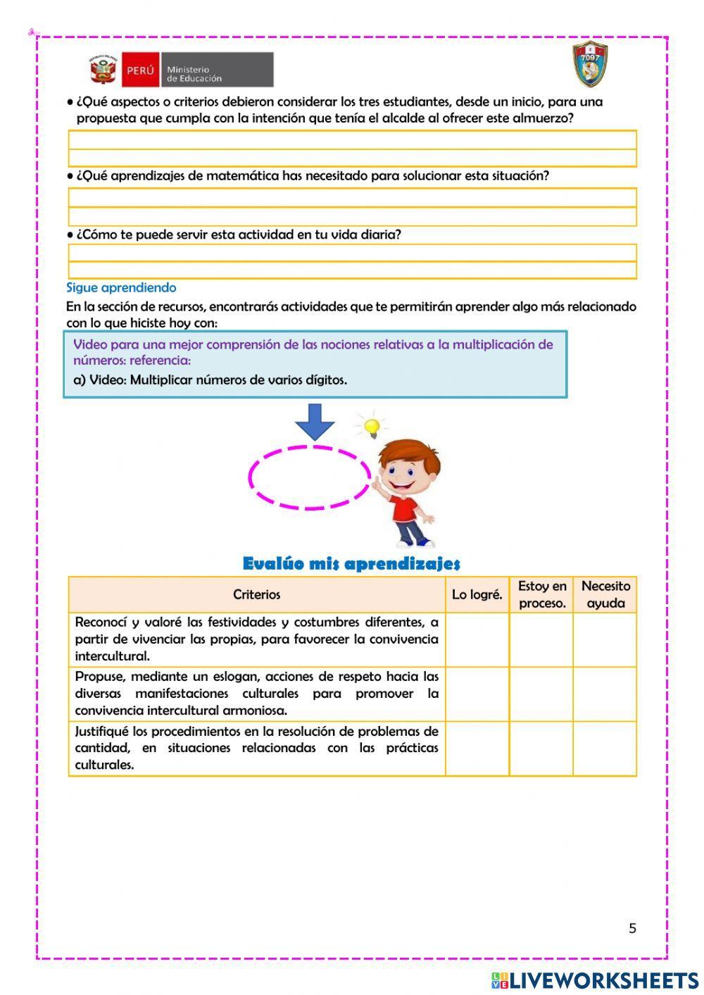 Elaboramos el presupuesto para un almuerzo en la feria