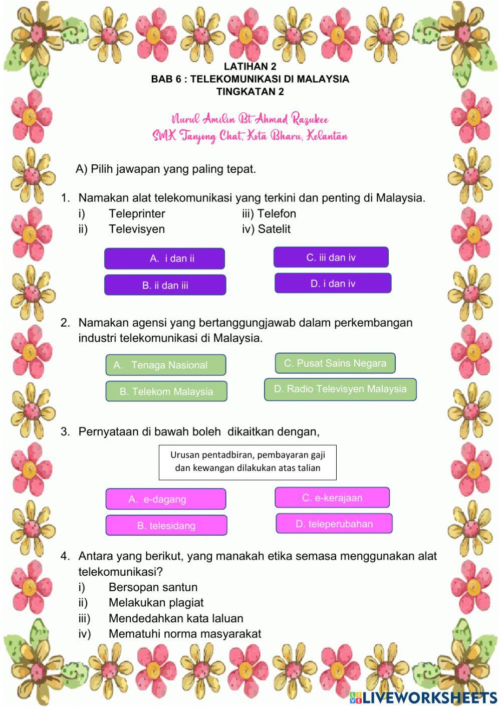 T2  bab 6 : telekomunikasi di malaysia