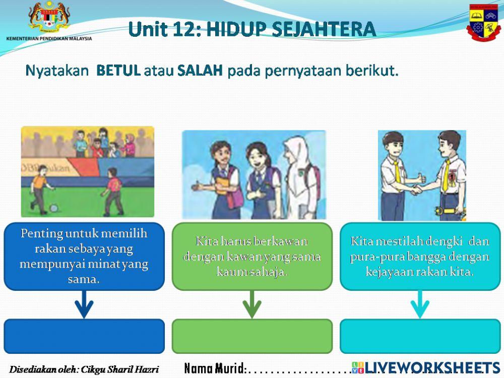 PJ (KSSRPK) Tahun 5 -Unit 12 Hidup Sejahtera