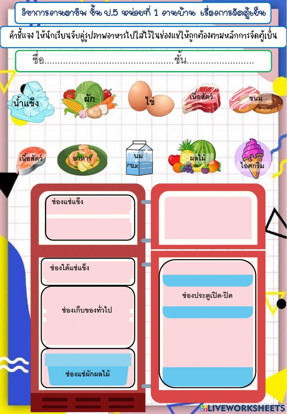 การจัดตู้เย็น