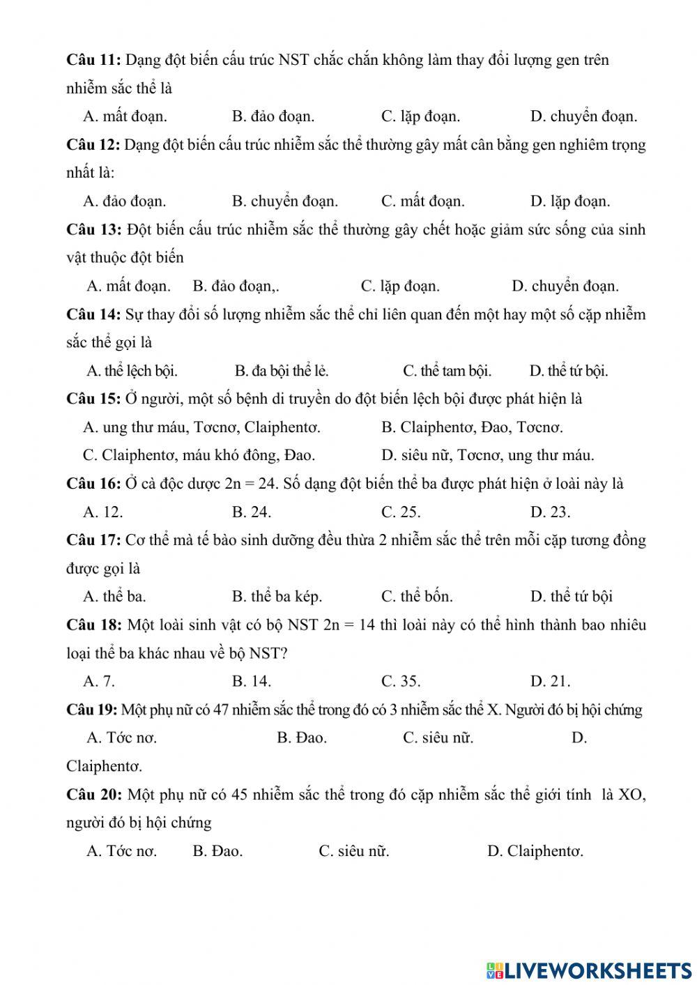 Ôn thi thpt quốc gia - phần 2