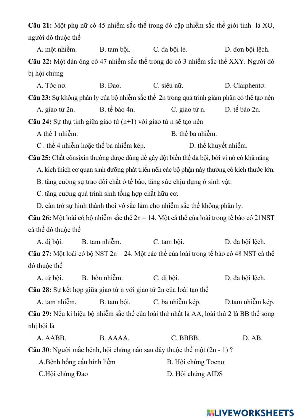 Ôn thi thpt quốc gia - phần 2
