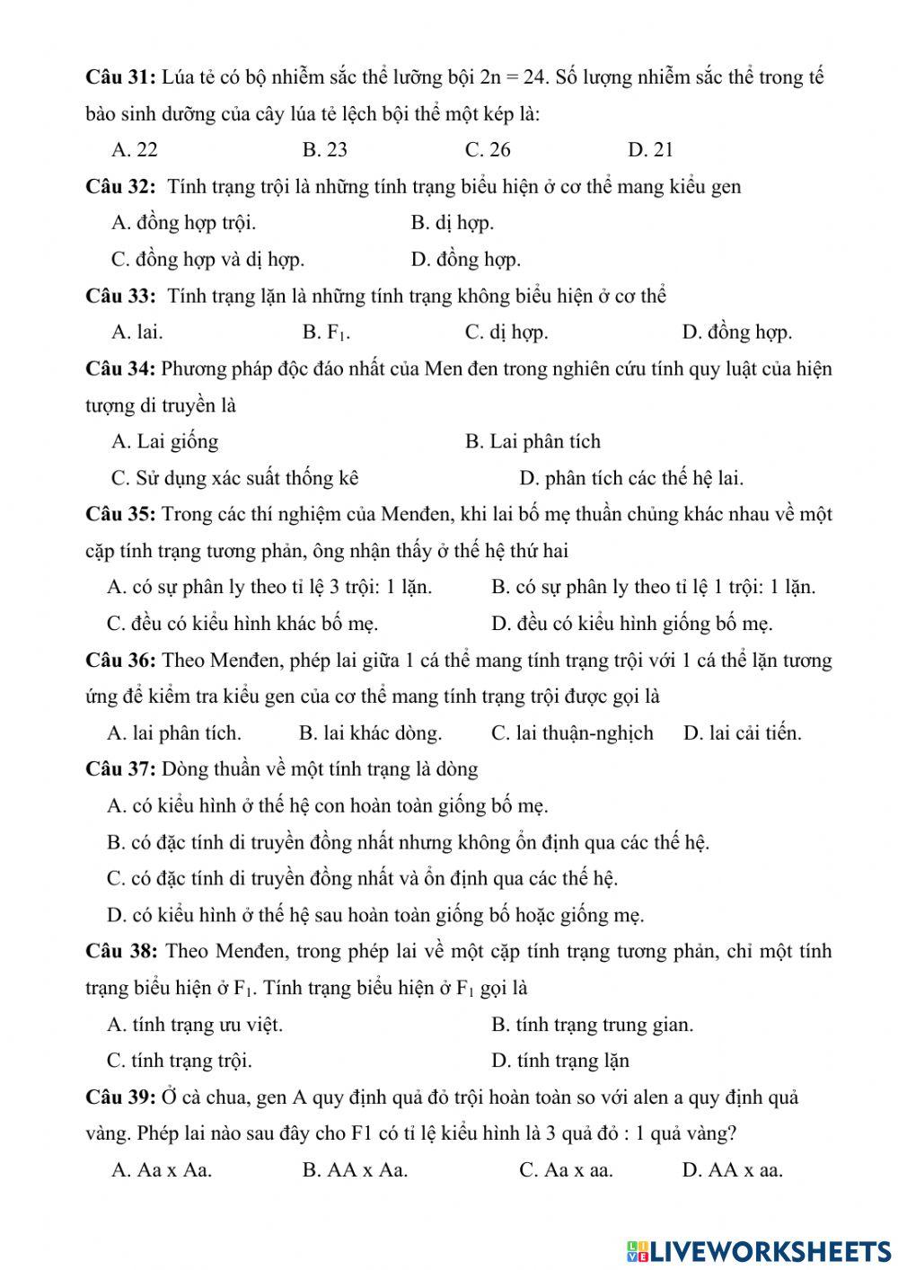 Ôn thi thpt quốc gia - phần 2