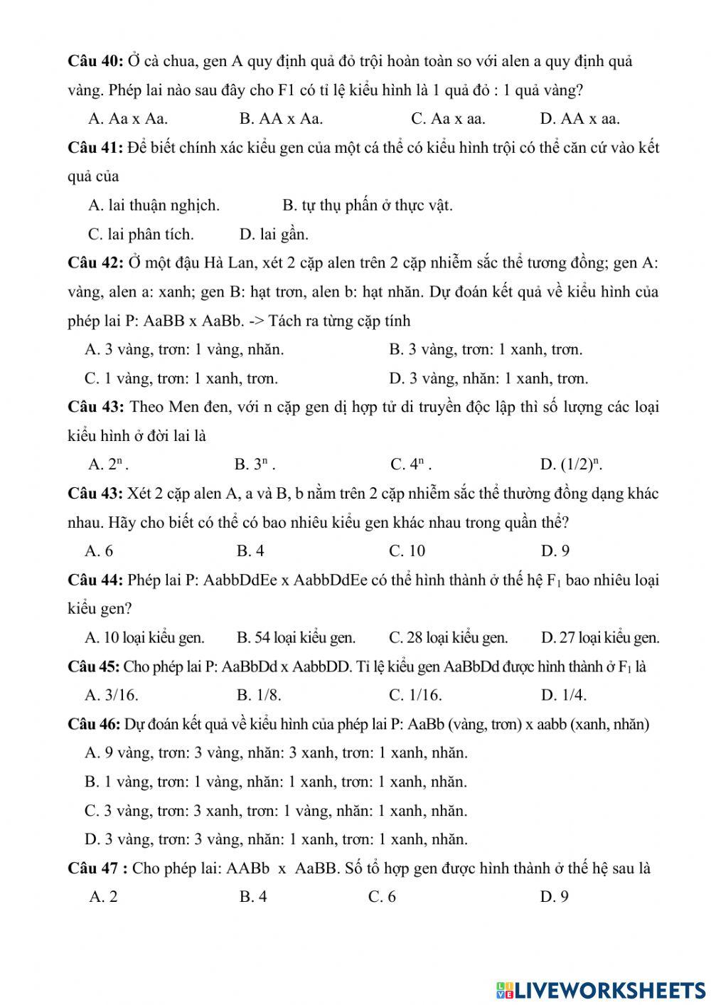 Ôn thi thpt quốc gia - phần 2