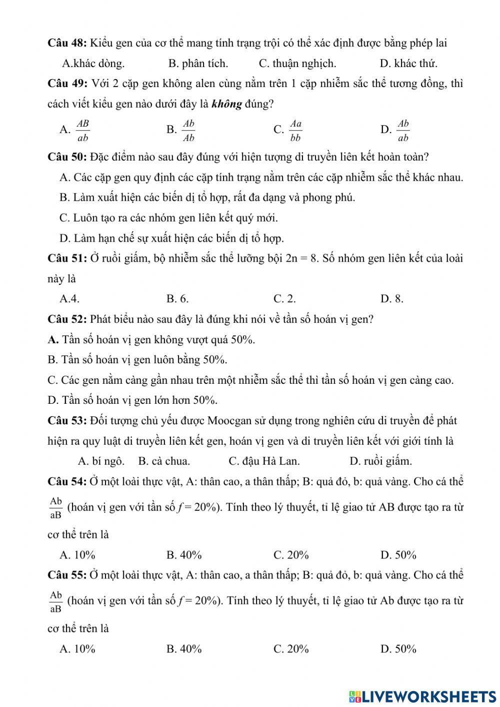 Ôn thi thpt quốc gia - phần 2