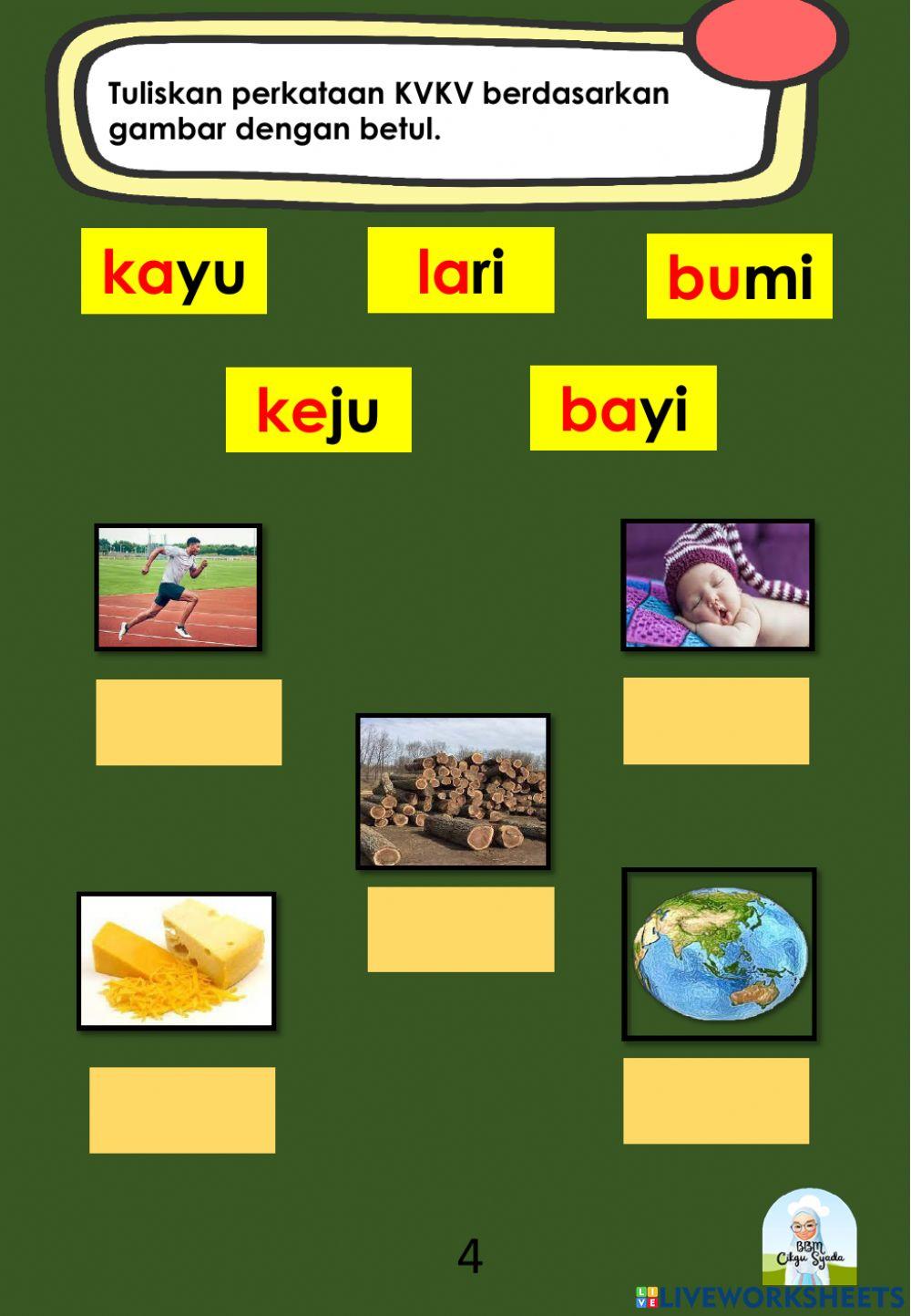 Buku latihan perkataan kvkv