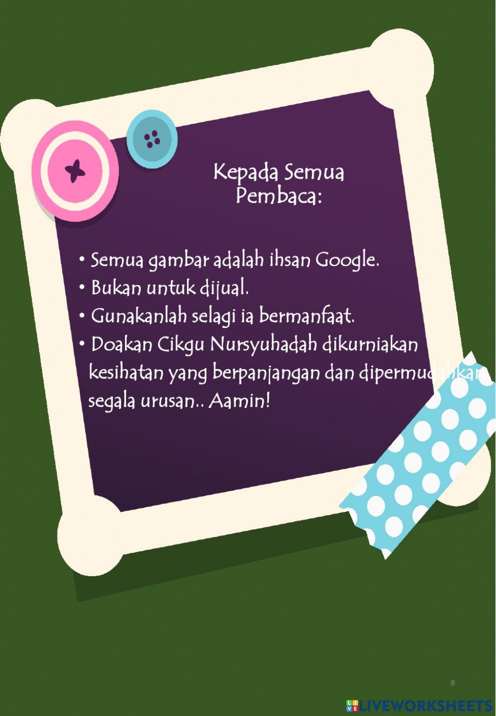 Buku latihan perkataan kvkv