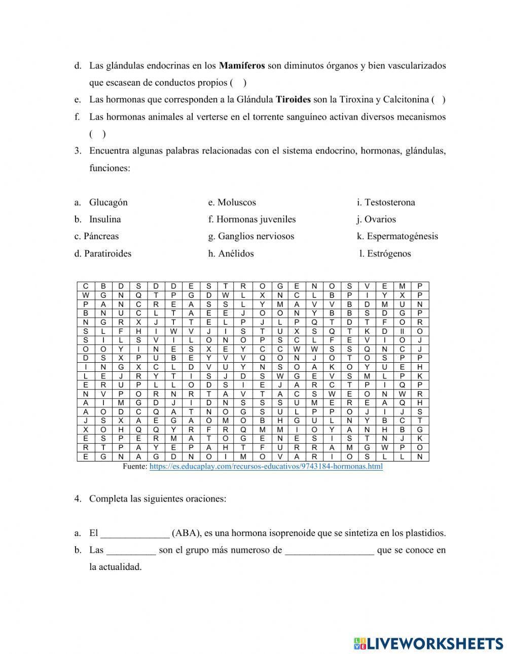 Glandulas y hormonas