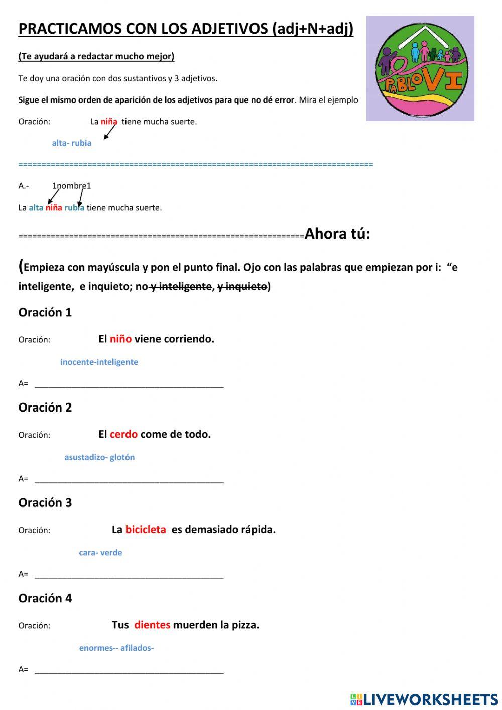 El adjetivo El adjetivo