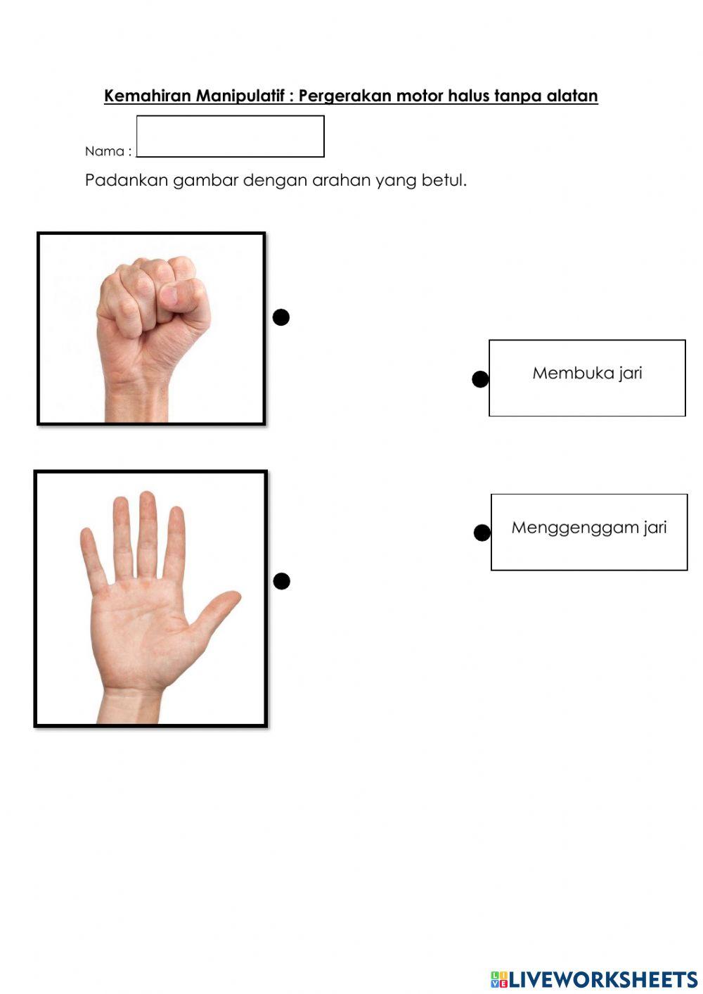 Menggenggam dan membuka jari