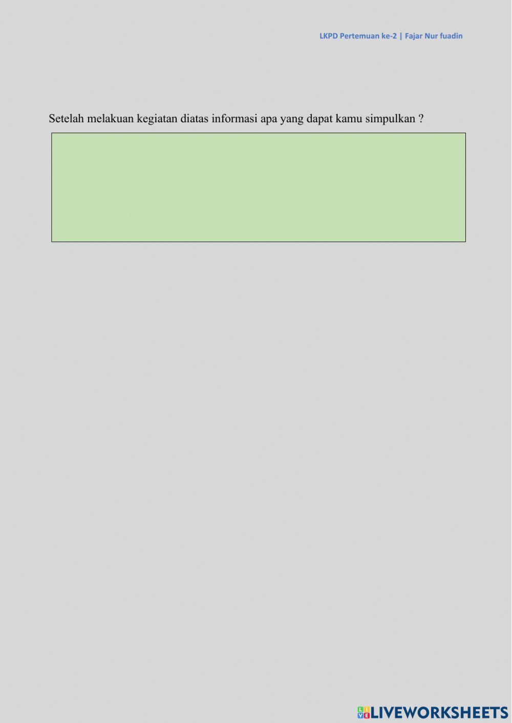 LKPD-1 Perpangkatan Pada Pecahan