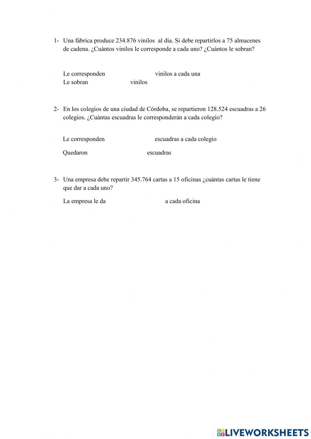 Situaciones problemáticas