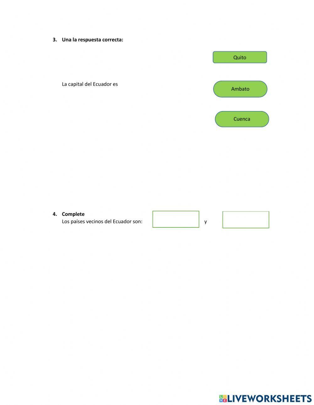EL Ecuador y sus límites
