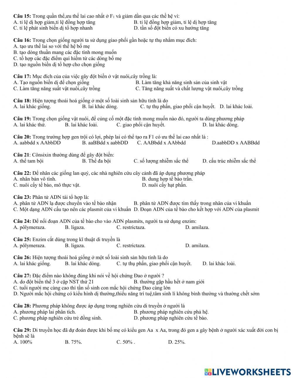 Ôn thi thpt quốc gia - phần 3