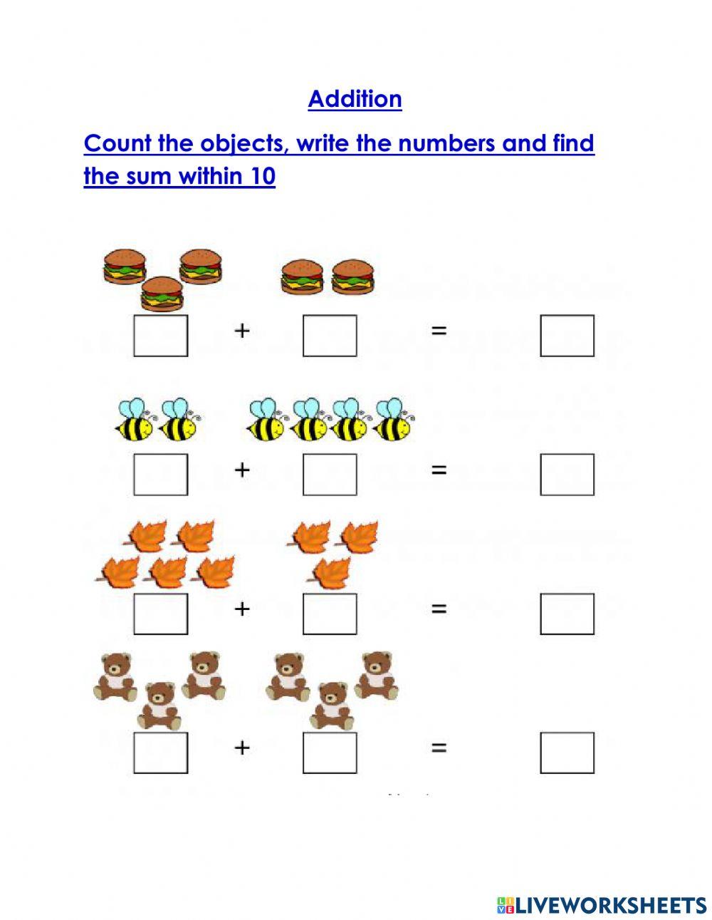 Add two numbers with the sum within 10 1127303