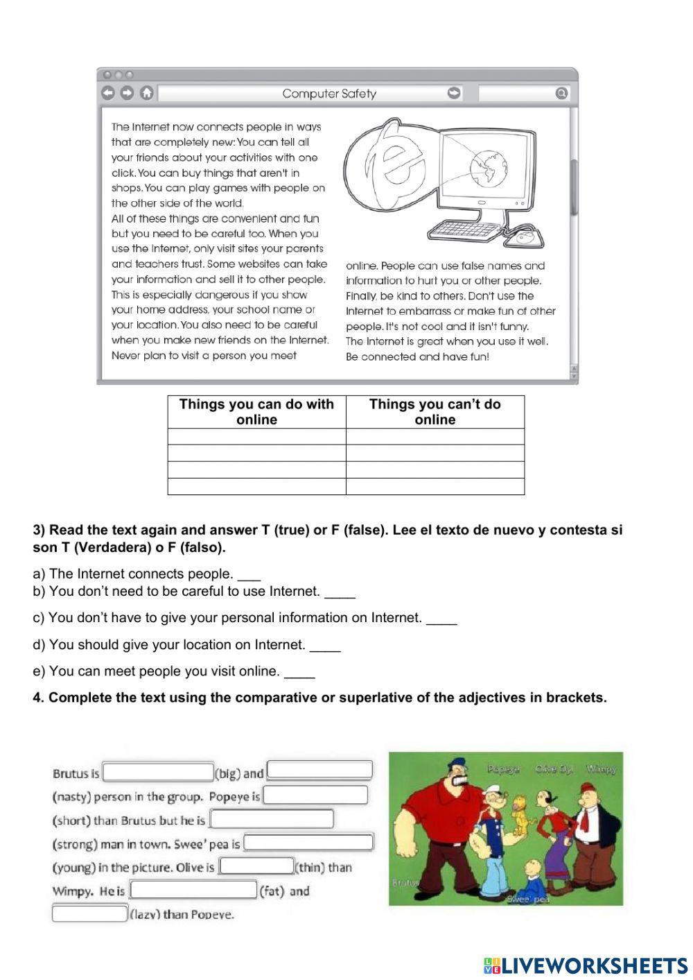 First term exam niños 3