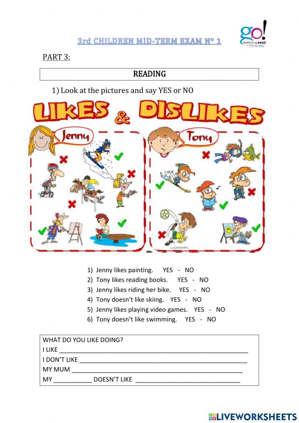 3rd Children Reading test