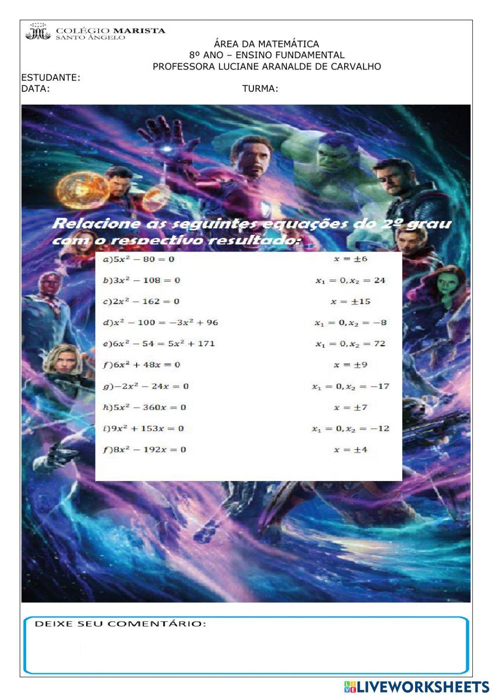 Equação do 2º grau incompleta