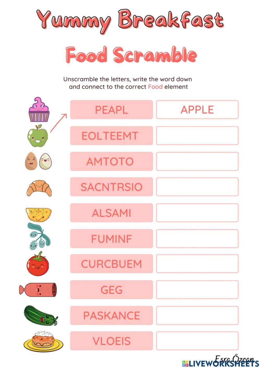 Yummy Breakfast Exercise Yummy Breakfast Exercise