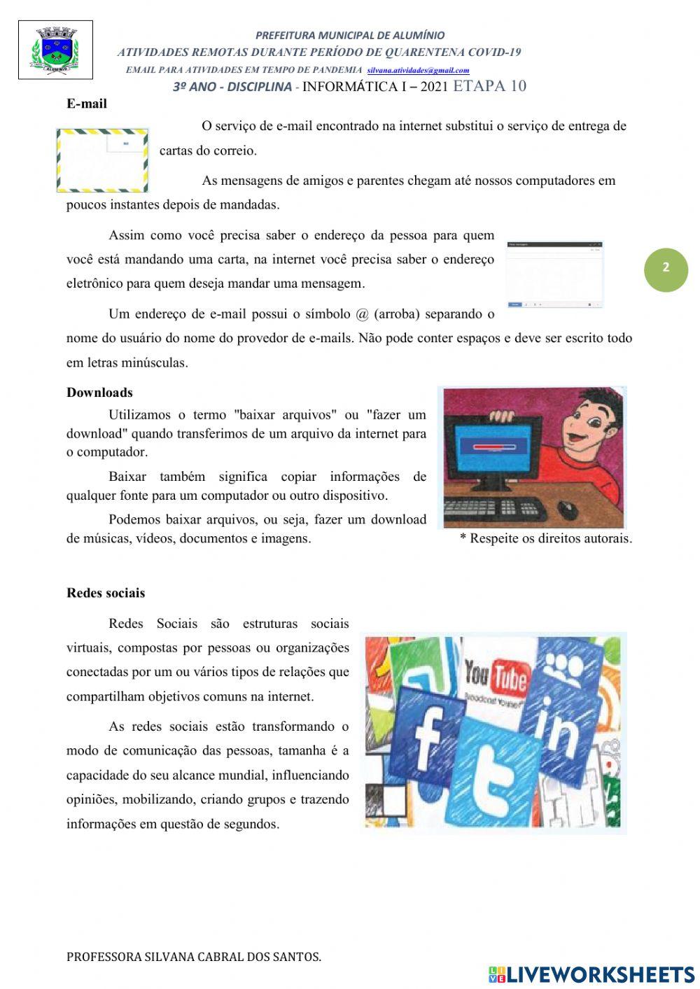 O avanço da internet