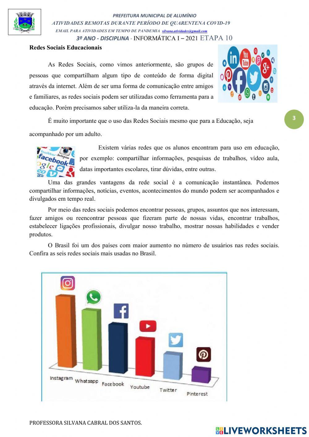 O avanço da internet