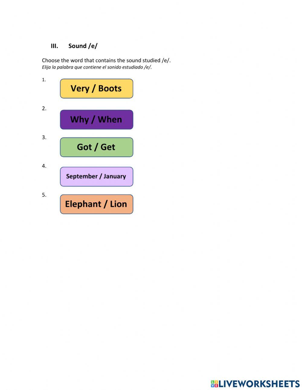English test 4th grade