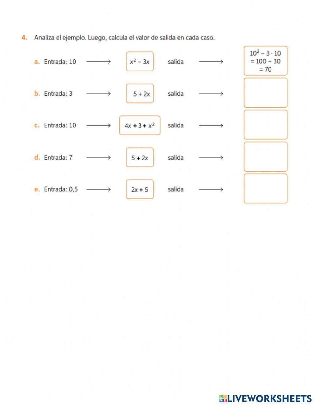 Expresiones algebraicas