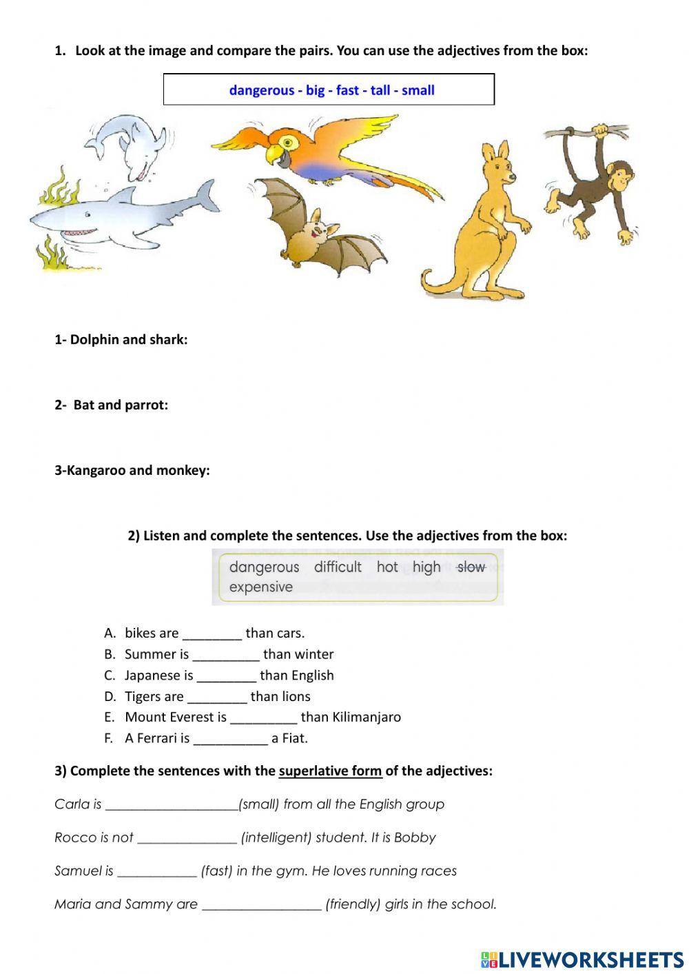 Comparatives and Superlatives