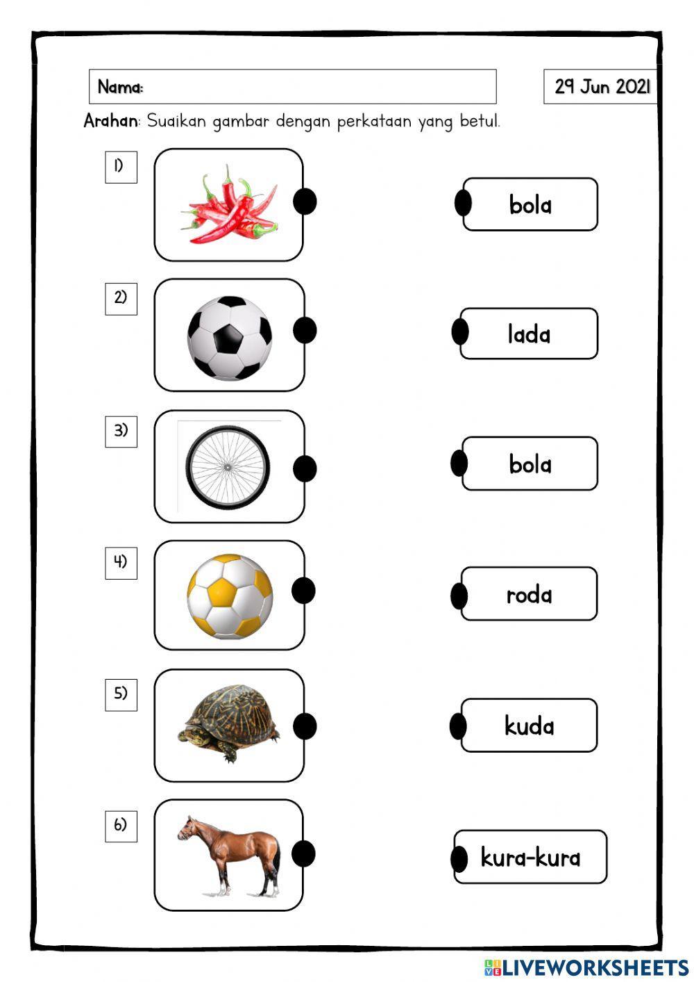 Perkataan K+KV Vokal A+O Perkataan K+KV Vokal A+O