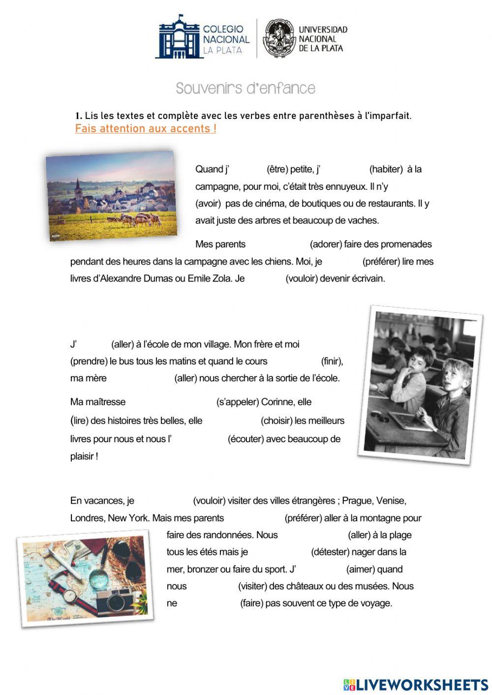 Microcycle 6: l'imparfait