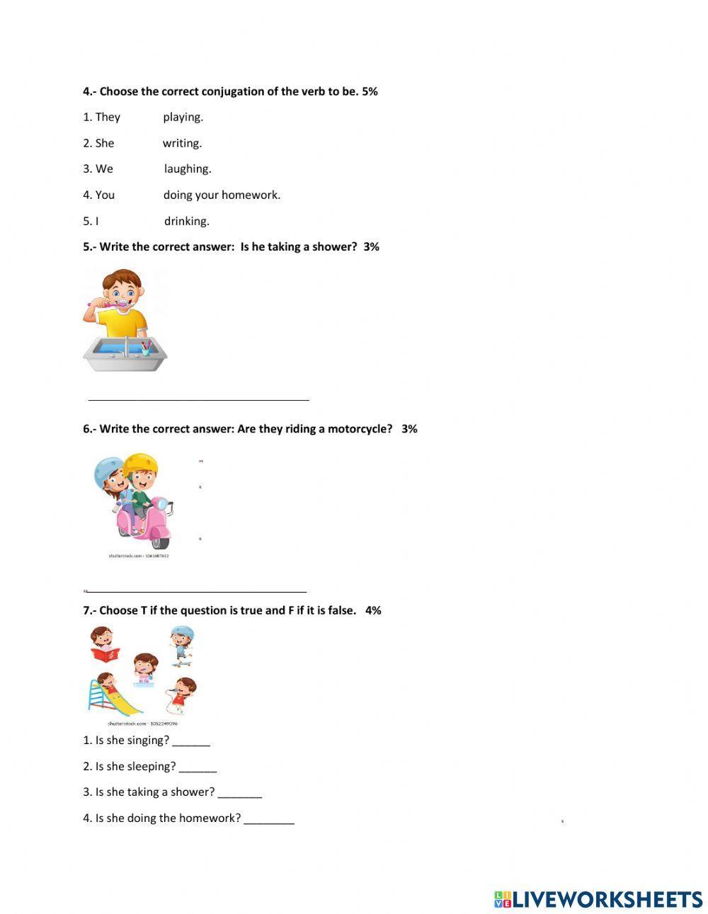Examen de inglés 2do parcial, tercer grado