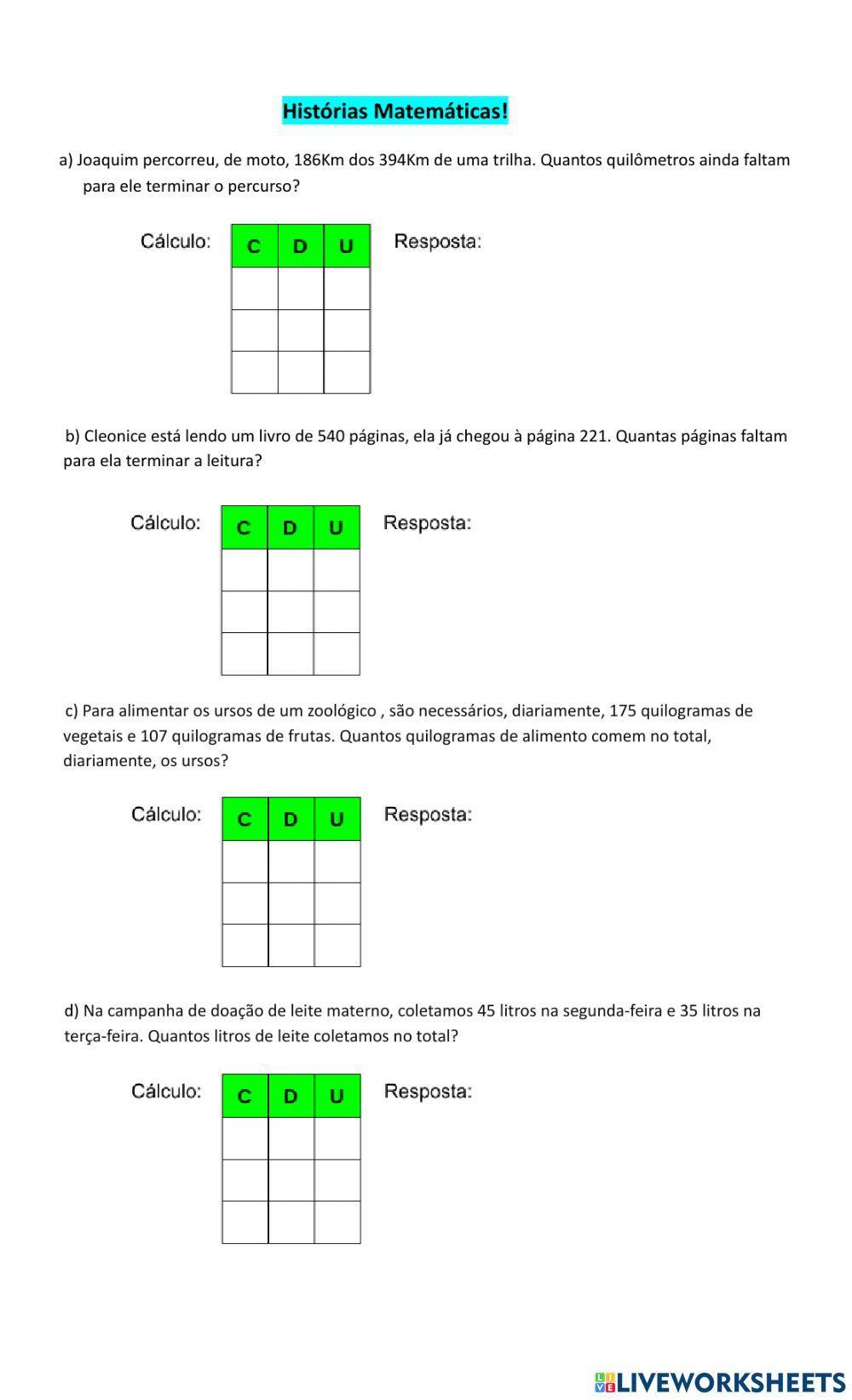 Trilha Matemática (adição e subtração) worksheet