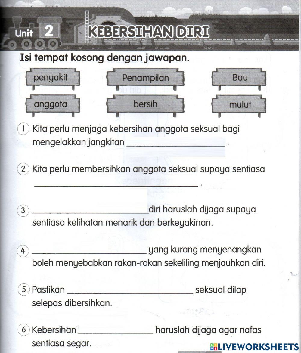 Tulis jawapan dengan betul.