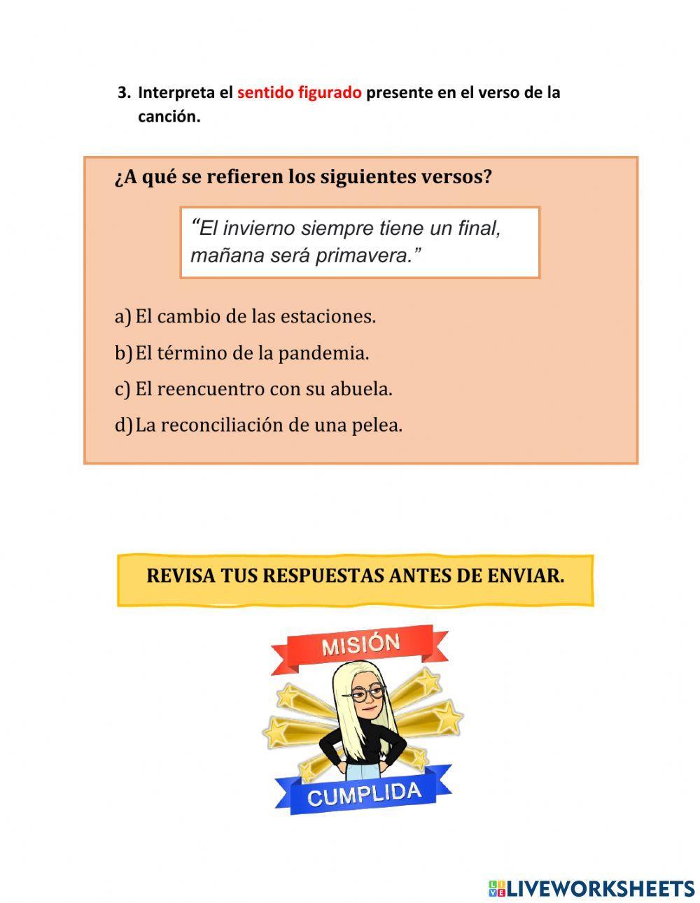 Evaluación Poesía Evaluación Poesía