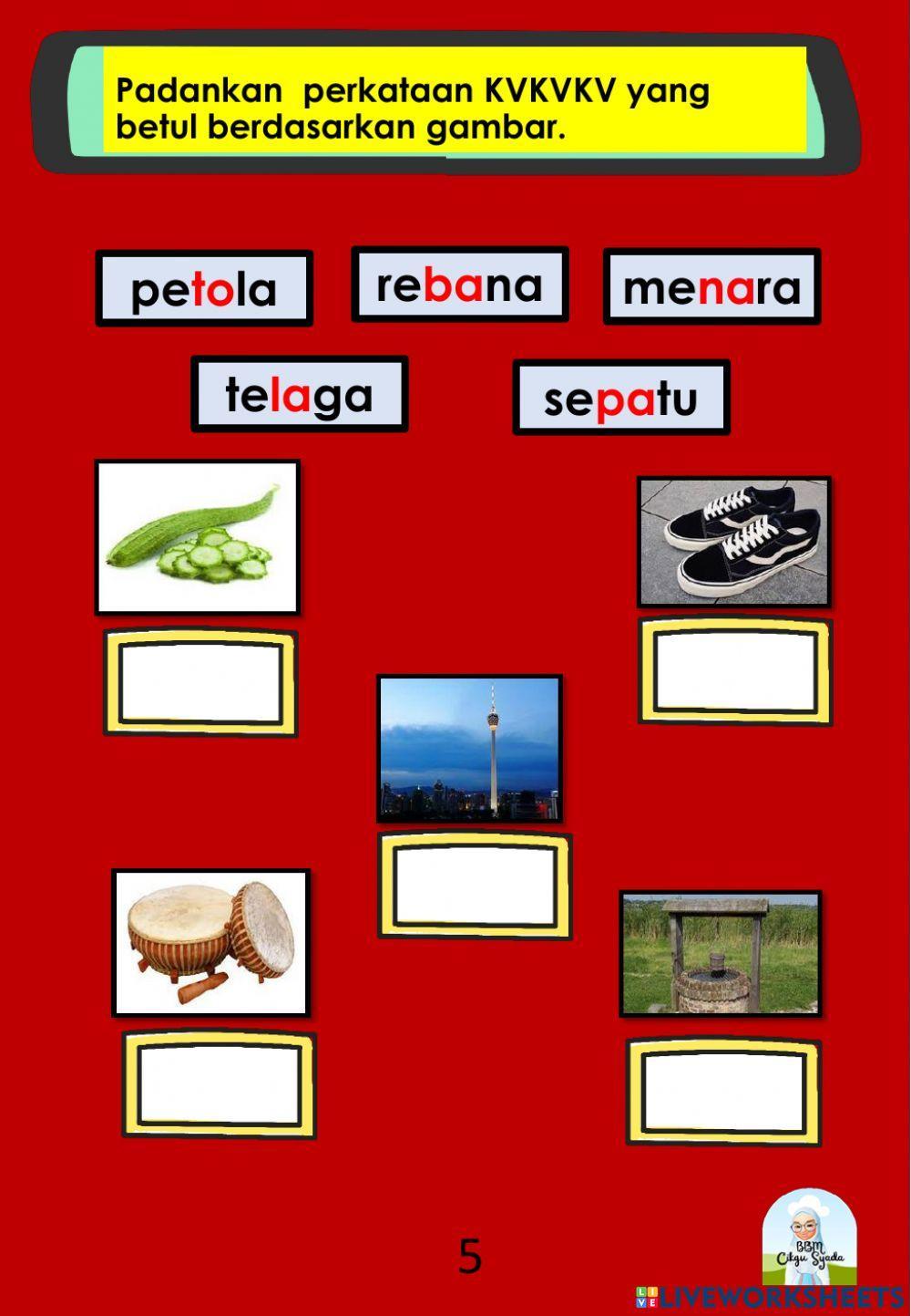 Buku latihan perkataan kvkvkv