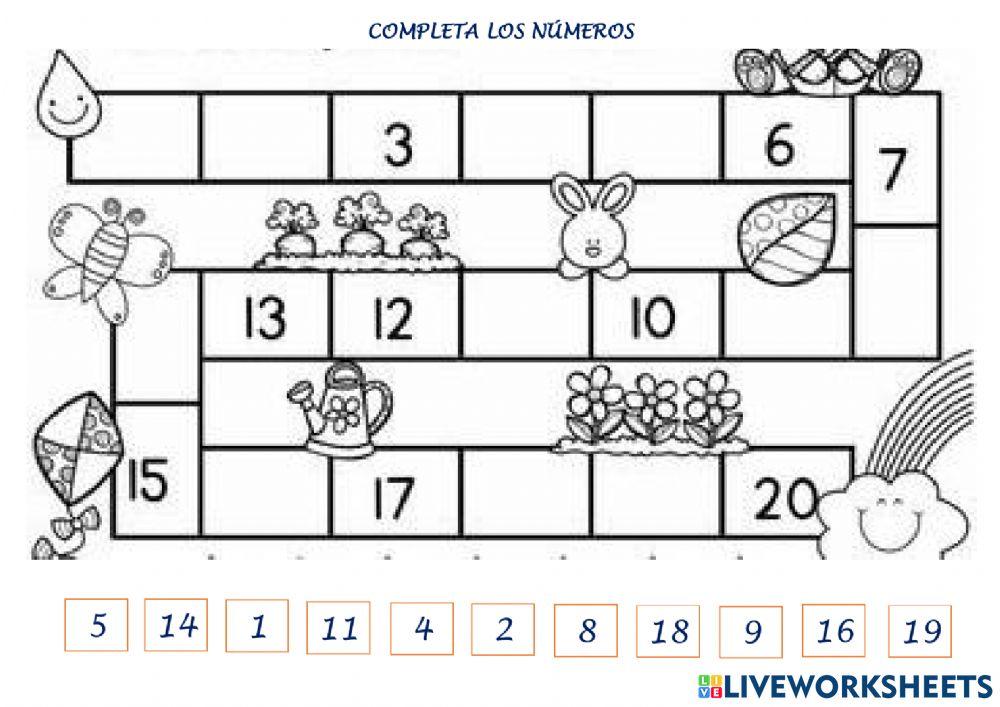 Completar los números